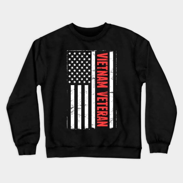 American Flag | Vietnam Veteran Crewneck Sweatshirt by MeatMan